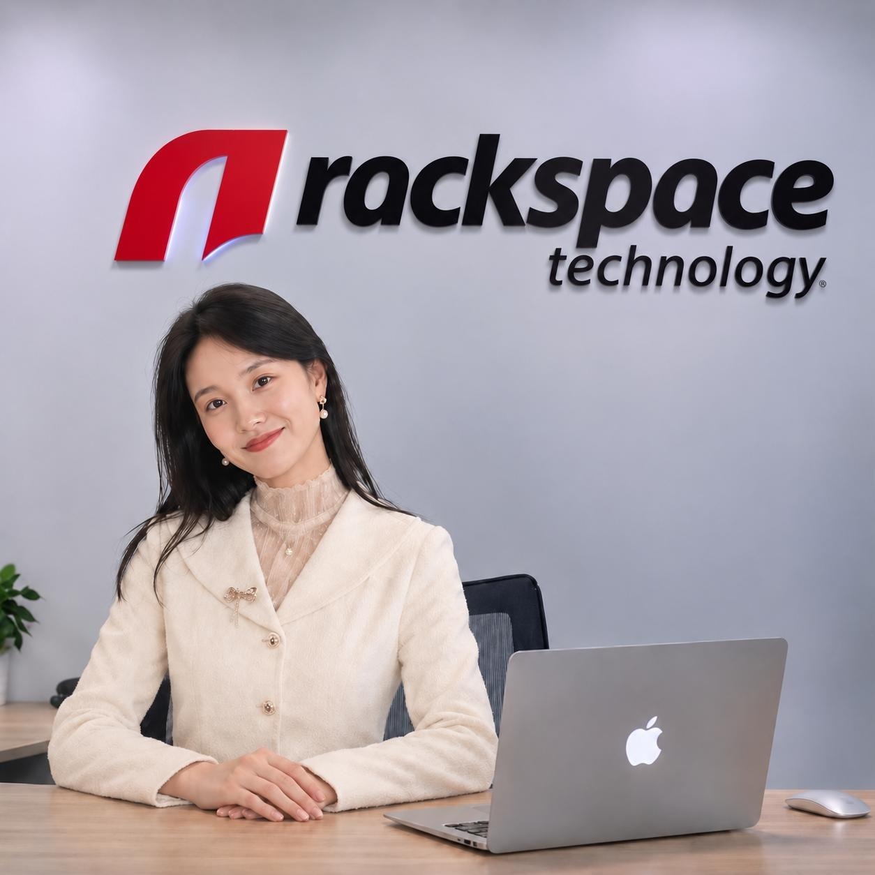 Daisy with Rackspace Technology signage